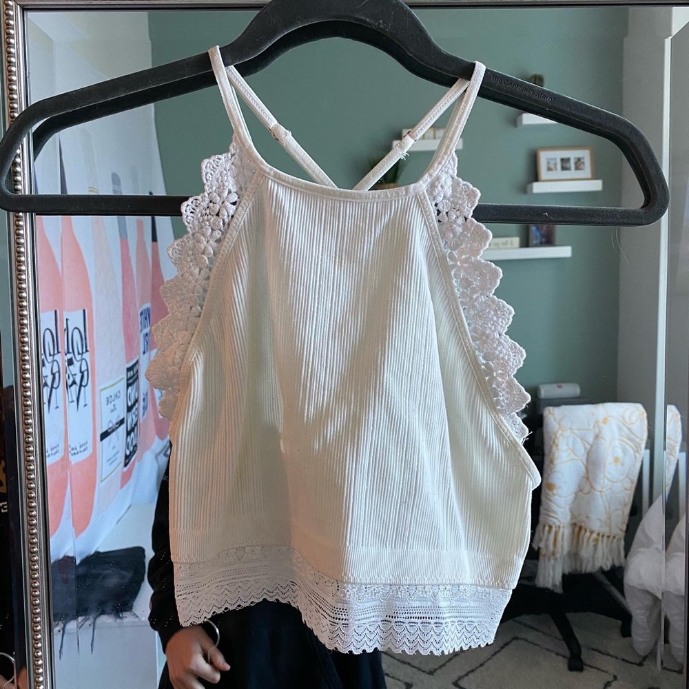 White crop top
